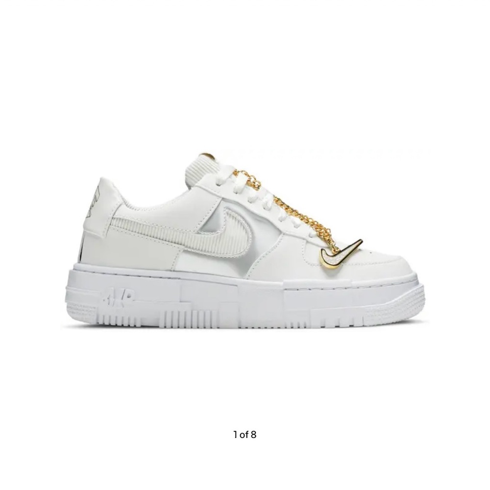 Wmns Air Force 1 Pixel 'White Gold Chain'
